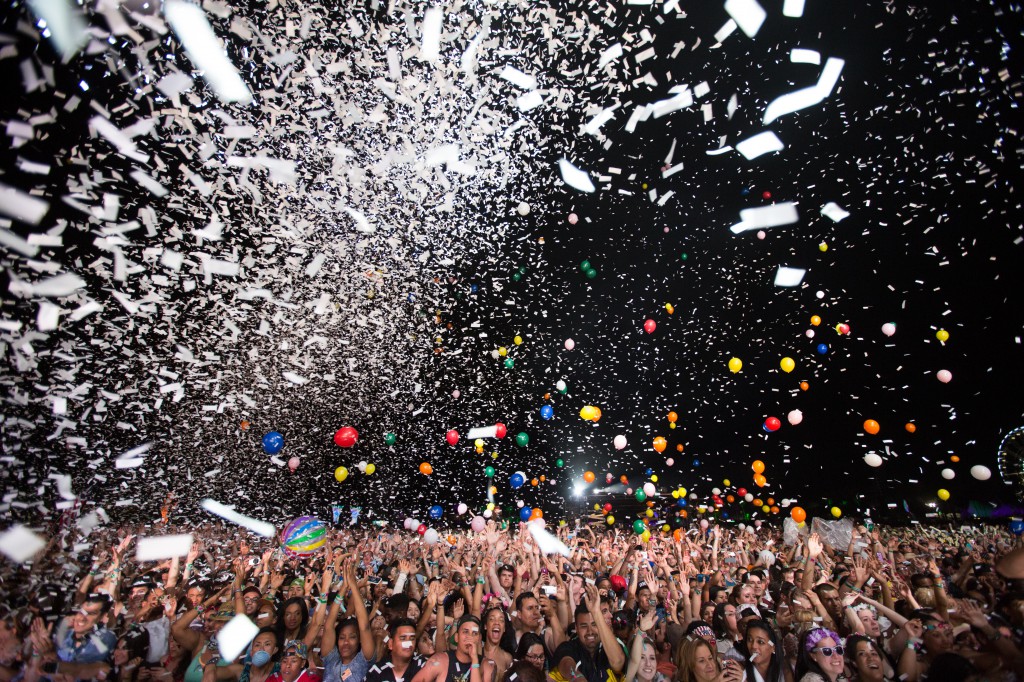 Confetti and Crowd at Coachella