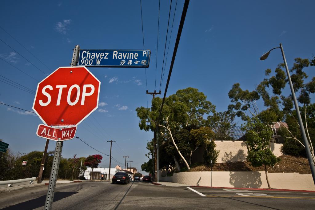 Chavez Ravine Stop Sign