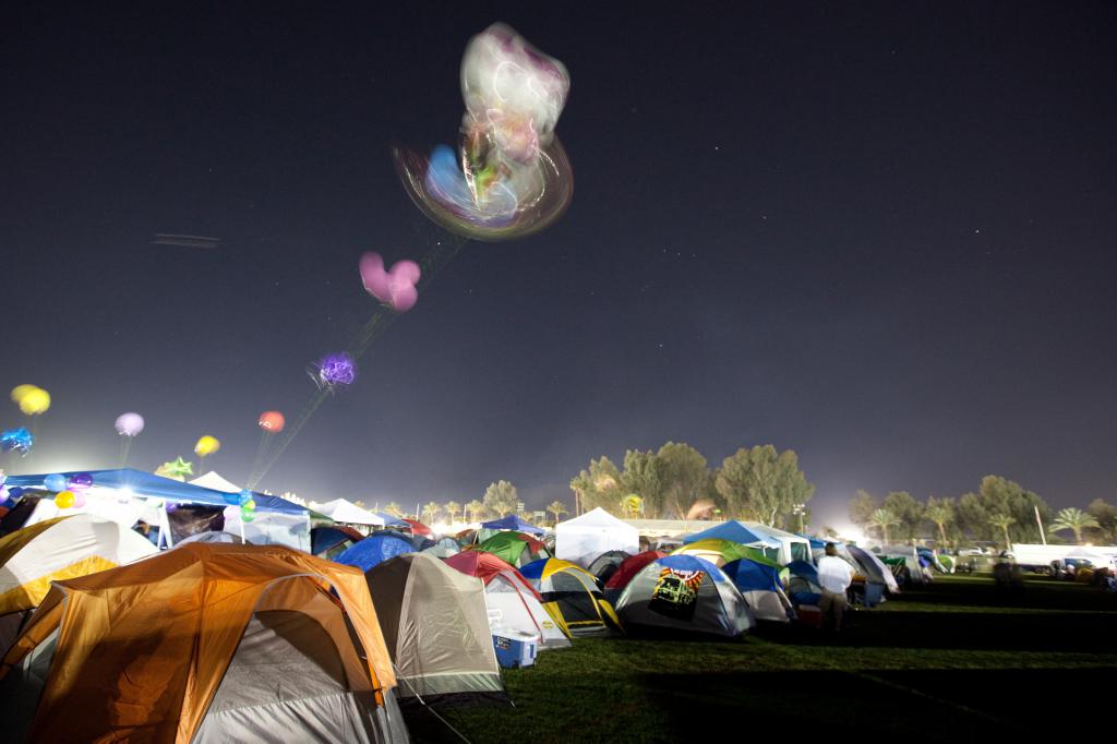 Coachella Camping Baloons and Orion