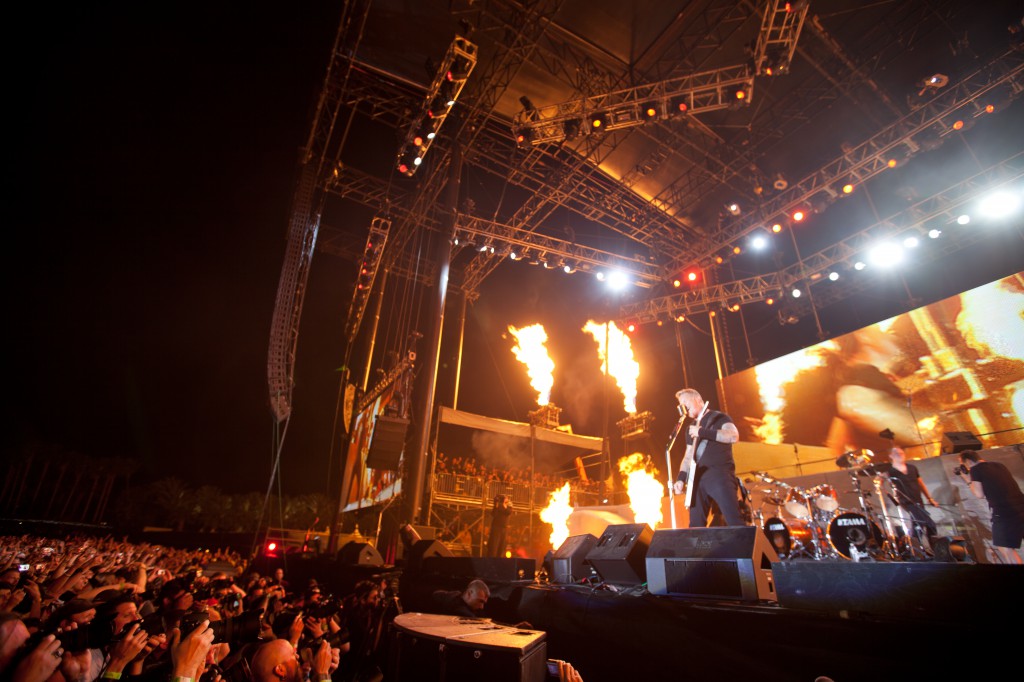 Metallica Pyro at Big 4 Festival